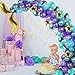 Mermaid Party Supplies, 118Pcs Mermaid Tail Balloon Garland, Purple & Green & Gold Star Balloons Arch Tool Set for Mermaid Happy Birthday, Baby Shower, Under The Sea Party Decoration
