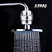 JUNYU 8-Stage High Output Shower Filter, 2 Replaceable Filter Cartridges - Removes Chlorine and Flouride and Harmful Substances From Your Water. Free Teflon Tape Provided - Chrome