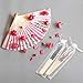 100 Pieces Organza Fan Pouch White Drawstring Sheer Organza Bags Folding Hand Fan 2 x 10 Inches for Party Wedding Favor Gift Bags