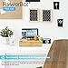 PowerBot PB5100 40Watt 8Amp 5 USB Port Rapid Charger Universal Desktop Charging Station w/ Bamboo Finish, Multi Device Charging Dock, Organizer Stand for Tablets, Apple Watch, Smartphones up to 5.7