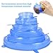 Lanting 6 Pcs Stretchable Food Saver Dishwasher and Freezer, Bowl Covers Reusable, Blue Silicone Stretch Lids