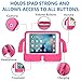 Lioeo iPad Mini Case for Kids iPad mini 4 Case with Handle Stand Shock Proof Cover Lightweight EVA Foam Protective Cases and Covers for Apple iPad Mini 4 3 2 1 7.9 inch (Hot Pink)
