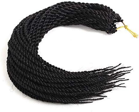 Braiding Hair Senegalese Twist Crochet Hair Braids Synthetic Hair 30 roots/pack, 1pack Hair Braids 22inch(Approx.56cm)