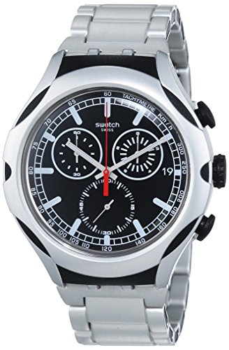 Swatch Men s YYS4000AG Irony Analog Display Swiss Quartz Silver Watch