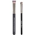 ENERGY Kabuki Brushes Set - Mini Flat Top Kabuki Brush and Slant Concealer Brush Under Eye for Eyebrows Eyeshadow Brushes for Liquid Cream Powder Blending,Stippling,Highlighter and Nose Contour