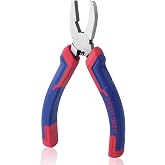GOLD DEER 6 Inch Glass Breaking Grozing Pliers Breaker Grozer Plier Glass Grozing Plier Curved Jaw Breaker Grozier Pliers Glass Cutting Tool Mosaics Breaking Tool for Stained Glass