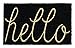 DII CAMZ34075 Hello Coir Doormat, 18 x 30, Black primary