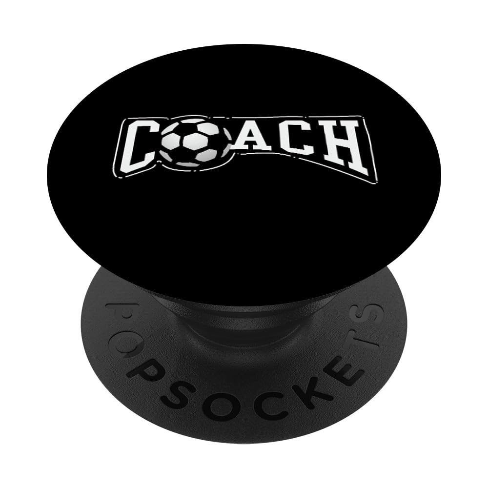 Soccer Ball Coach Gift - Sports Coaching Head PopSockets Adhesive PopGrip