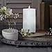 LA JOLIE MUSE Pillar Candles Set 2 Silver Coated Unscented White Wedding Candle, Cotton Wick 5'' Indoor Outdoor 55hrs Each