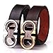 Royalours Mens Smooth Leather Belt 33mm Wide (31-33, Black Gold)