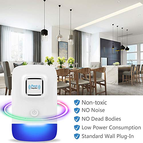 U-miss Ultrasonic Pest Repeller Plug in Pest Control - Mice Repellent & Rat Repellent in Pest Repellent - Bug Repellent for Ant,Mosquito,Mice,Flea,Fly,Spider,Roach,Rat -(6 Pack)