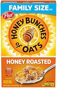 Post Honey Bunches of Oats Crunchy Honey Roasted Cereal 18 Ounce (Pack of 1) Box