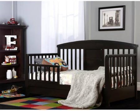 Toddler Day Bed, Multiple Colors. Made of solid wood &amp; Designed low to the floor, Removable safety guard rail, Roomy storage drawer, Wooden mattress support. BONUS FREE E-Book (Black)
