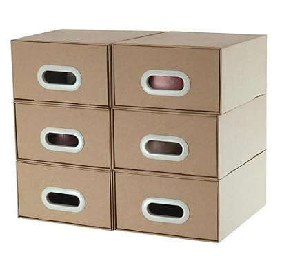 Zaofeng Shoe Box Visible Cardboard Drawers Shoe Storage Boxes