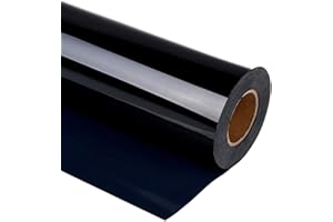 guangyintong Heat Transfer Vinyl Black HTV Rolls, 12" x 12ft Black Iron on Vinyl for T Shirts, Matte Surface Black HTV Vinyl for All Cutter Machine Easy to Cut & Weed for Heat Vinyl DIY Design