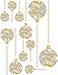 Silver and Gold Christmas Ornaments Static Cling Window Decals Removable and Reusable Holiday Clings