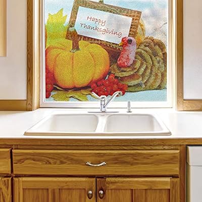 Window Film for Privacy Autumn Large Decorative Glass...