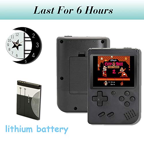 Handheld Game Console,3.0 Inch Portable Retro FC Game Console, 400 Classic Games Video Game Console Support TV,1 USB Charge Handy Game Player For Kids Adults Entertainment ,Kid Birthday Presents,BLACK - Thumbnail 7