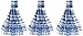 Home-X Snap Top Towels. Set of 3. Bright Blue and White Plaid Kitchen Towels
