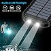 A ADDTOP Solar Charger 15000mAh Portable Phone Charger with Dual USB 2.4A Waterproof Solar Power Bank with Flashlight for Smart Phones, Tablets and More