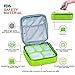 Bento Box, Fun Life Leak Proof Bento Lunch Box with 5 Portion Control Compartments, Includes Matching Insulated Lunch Bag, Ideal Box Lunch for Kids, Teens /Adults, Eco-Friendly (Green)
