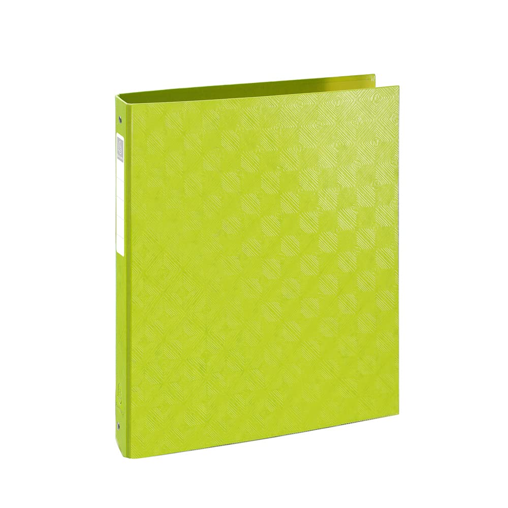 Exacompta - ref. 51926E - 1 rigid embossed film binder 1928 - 4 round rings, diameter 30 mm - Spine 40 mm - External dimensions: 32 x 26 cm - A4 file format - Colour: anise green