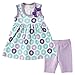 Hudson Baby Girls' Dress and Cropped Leggings, Sand Dollar, 3-6 Months