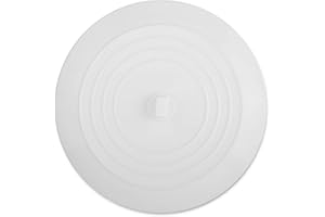 Cuttte Silicone Bathtub Drain Stopper, 6 Inches Large Bath Tub Stoppers, Flat Suction Drain Cover, Bathtub Plug for Kitchen, Bathroom and Laundry (White)