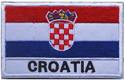 ShowPlus Croatia HR Flag Military Embroidered Tactical Patch Morale Shoulder Applique