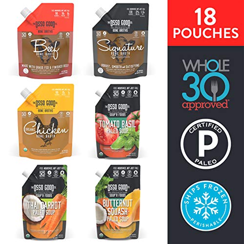 Osso Good - Paleo Meal Kit with Bone Broths & Paleo Soups, High in Protein & Collagen, Gluten Free, Whole30 Approved (16 Pack) - Top 3 Bone Broths and Paleo Soups (Packaging May Vary) - Thumbnail 2