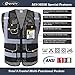 JKSafety 9 Pockets High Visibility Zipper Front Safety Vest With Reflective Strips,HQ Breathable Mesh, Oxford Fabric for pocket materials. Black Meets ANSI/ISEA Standards (XX-Large, 110-Black)