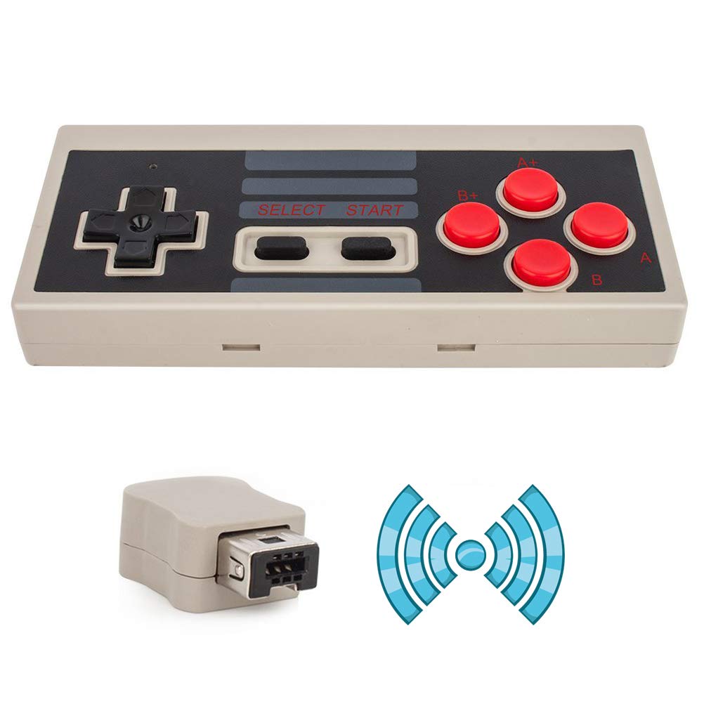Wireless Controller Joystick for Nintendo NES Classic Mini Edition Gaming System Console with 2.4G Wireless Receiver, Portable Gamepad with Strengthenedd Button