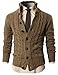 H2H Mens Regular Fit Soft Shawl Collar Cardigan Sweater with Ribbing Edge BEIGE US M/Asia L (KMOCAL020)