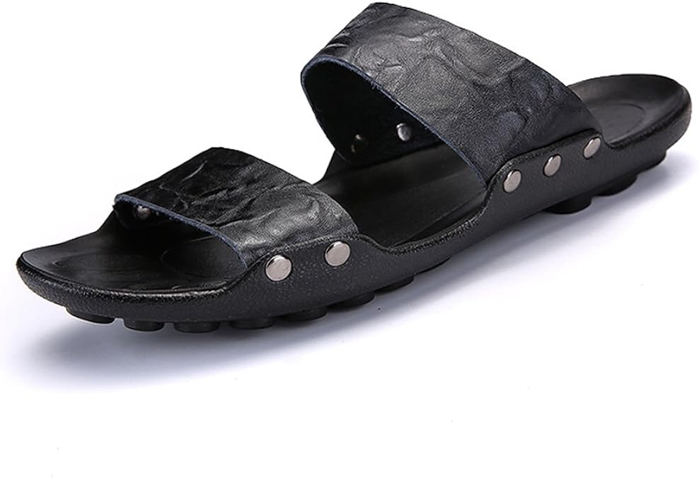 LULI Summer Men Arch Support Slipper Flat Heel Solid Color