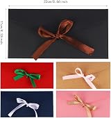 Yafe 12 Pcs Gift Envelopes Kraft Paper 22x11cm with Ribbons 6 Colors view 3