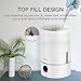 JBTOR Cool Mist Humidifier, 3L Ultrasonic Air Humidifier Essential Oil Diffuser for Large Bedroom, Home Baby with Remote Control, 7 Color Mood Lights, Adjustable Mist Output, Auto Shut Off