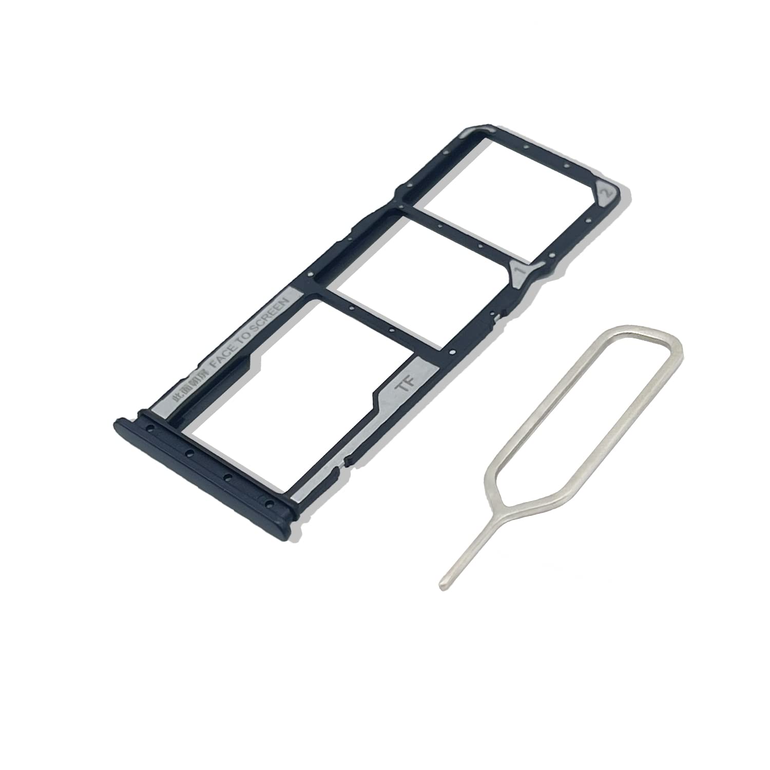 Eonpam Original DUAL SIM Card Slot Tray Holder Replacement for (Xiaomi Redmi 9A/9C) Incl SIM Pin (Gray)