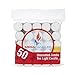 Mega Candles 50 pcs Unscented Jumbo White Tea Lights Candles, Pressed Wax Candle 8 Hour Burn Time, Home Décor, Wedding Receptions, Occasions, Festivities, Events, Meditations, Prayers, Vigil, Altar