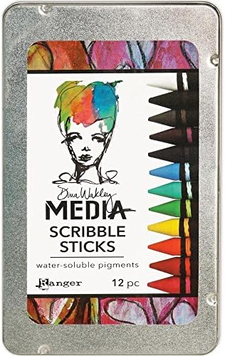 Dina Wakley Media Scribble Sticks 12/Pkg