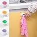 LOVOUS Self-Adhesive Back Pad Cloth Tea Towel Holders Rubber Push-in Wall Mounted Towel Rack Click Towel Holder for Kitchen or Bathroom Accessory-8 Pack