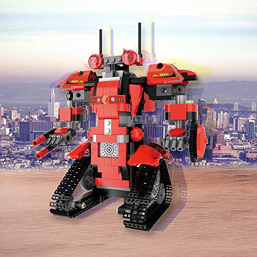 Vovomay DIY Building Blocks Walking RC Smart Robot Electronic Robot STEM Toy for Kids
