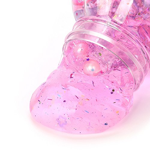 Sacow Crystal Clay Toys, Soft Slime Scented Stress Relief Toy Fun Sludge Toys (Pink) - //coolthings.us