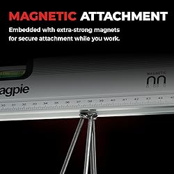 Magpie 12-Inch Magnetic Level and Ruler, 180/90/45