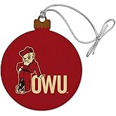 GRAPHICS & MORE Ohio Wesleyan University Primary Logo Wood Christmas Tree Holiday Ornament