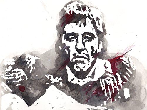 HAND DRAWN Original Artist 8" x 10" Watercolor PRINT "Tony Montana" featuring AL PACINO in SCARFACE!! UNFRAMED LIMITED EDITION!! Available in 8X10 and 20x30 Prints as well!! Great Gift Idea!