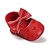 Royal Victory RVROVIC Baby Girls Shoes PU Soft Sole Bow Prewalker 0-18 Months (11cm (0-6months), Heart Red)