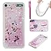 iPod Touch 5 Case, Firefish Bling 3D Sparkle Floating Dynamic Flowing Shockproof [Flexible] Gel Silicone [No Slip] Back Cover for Apple iPod Touch 5 -Pink