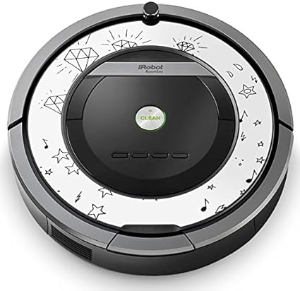 Amazon Irobot ルンバ Roomba 専用スキンシール ステッカー 870 871 875 876 0 5 対応 イラスト かわいい 星 0123 スマコレ 掃除機用交換部品 通販