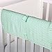 Mint Green Confetti Dot Print Cotton Padded Crib Rail Guard by The Peanut Shell