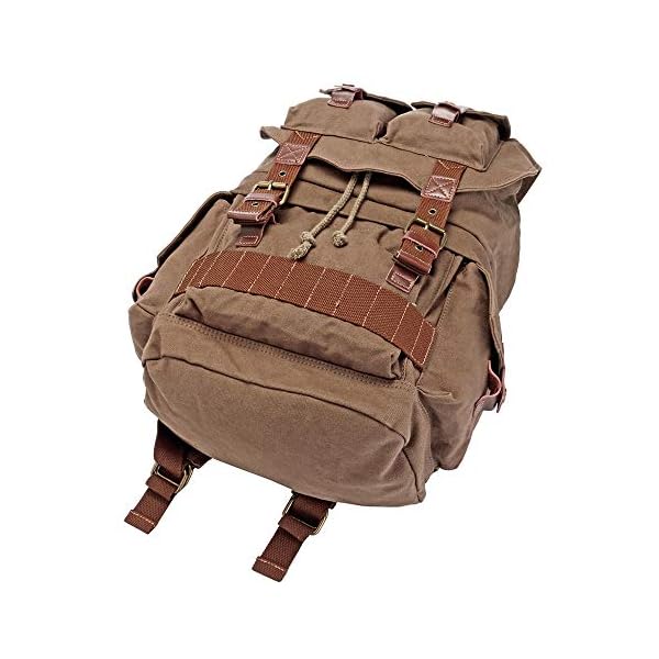 yaunli Kameratasche, stoßfest, Fotografie-Schulter-Rucksack, Outdoor, Camping, wasserdicht, Retro, Canvas, Kamera… – Bild 7